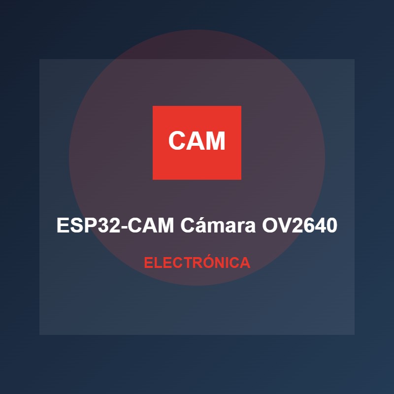 Módulo ESP32-CAM con Cámara OV2640 2MP WiFi Bluetooth